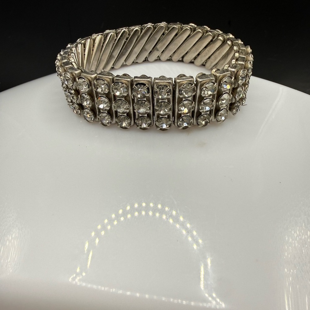 Vintage Sterling silver bracelet CZ - Picture 6 of 7